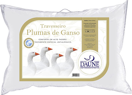 DAUNE Travesseiro 100% Plumas de ganso