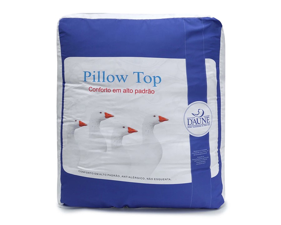 DAUNE Pillow Top Colchão 85% Penas e 15% Plumas Ganso